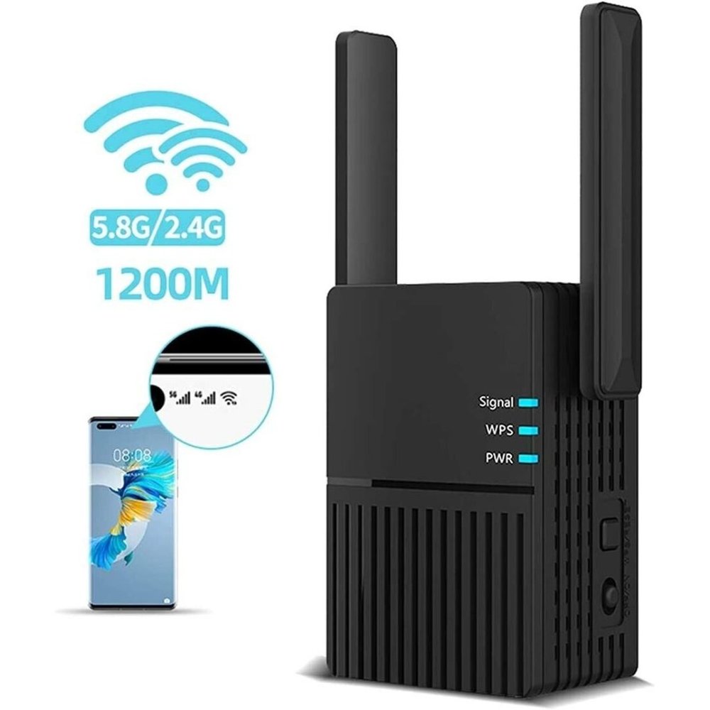 WiFi Range Extender Booster 2.4G/5GHz Wireless WiFi Repeater, 2 External Antenna - Picture 5 of 8